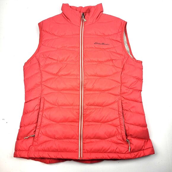 Eddie Bauer Womens Pink Down Insulated Puffer Vest Size M - Picture 1 of 14
